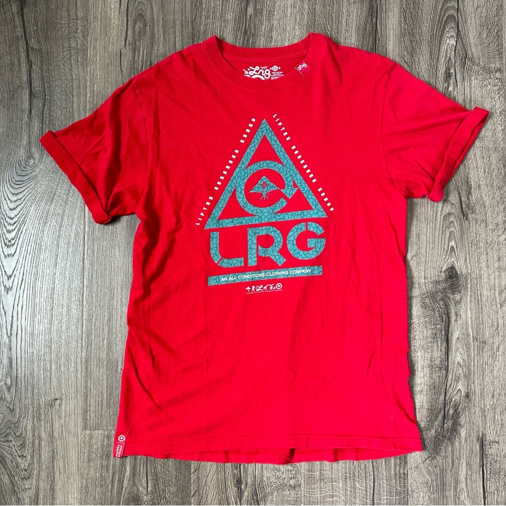 LRG Men's Red Graphic Tee
